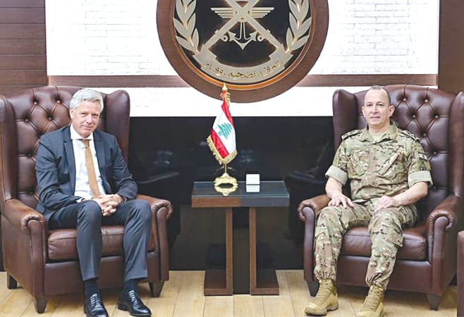 Haikal Meets German Ambassador and Collins on Post-UNIFIL Support