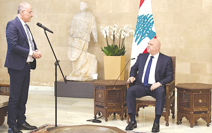 Aoun Congratulates Saudi King and Meets Sunni MPs