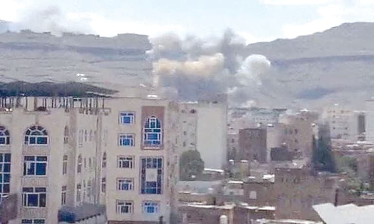 Government forces target Houthis in Saada Hajja and Aramco