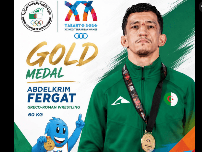 الجزائر تحصل على أول ميدالية ذهبية في تارانتو 2026