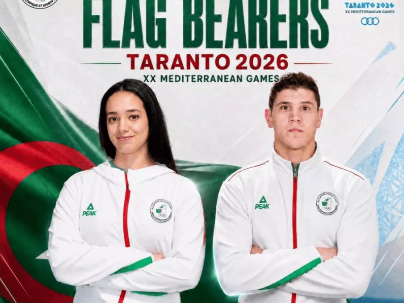 Walid Abiad and Zahra Kehili at 2026 Mediterranean Games