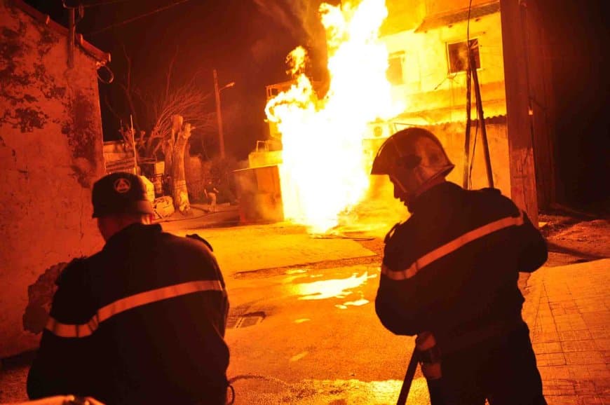 Fire at ground floor in Al-Huwayz