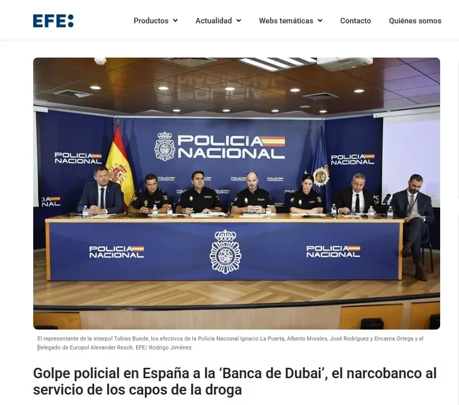 Spain Takes Down Major Dubai Bank Money Laundering Network
