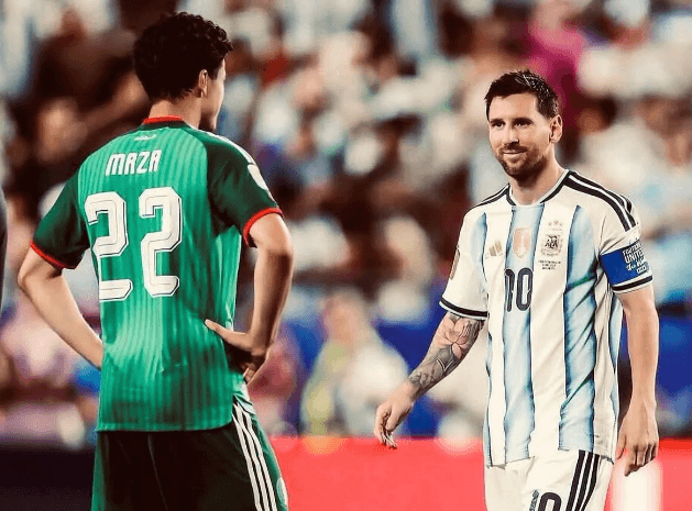 ميسي يقر بموهبة مازة
