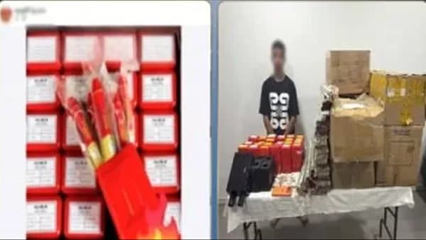 ضبط طالب يدير صفحة لبيع الألعاب النارية