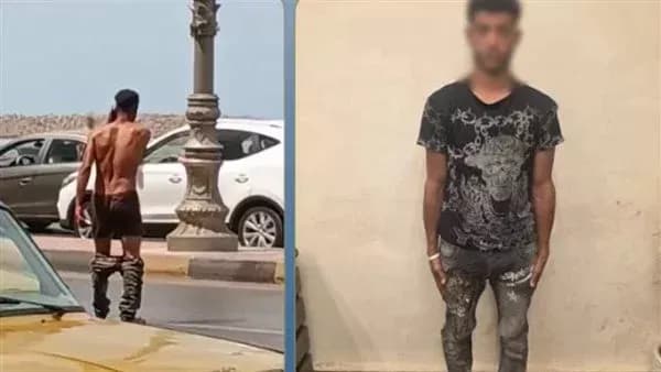 Vagrant detained for public nudity in Alexandria