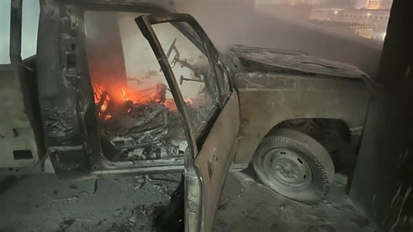 حريق يوقف حركة الدائري بالمعادي
