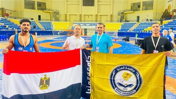Minya University Secures Silver in 77kg Wrestling