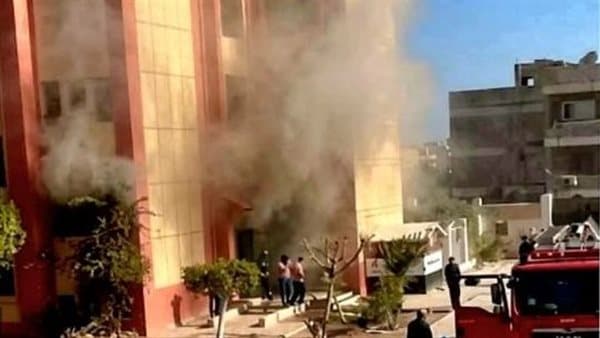 Civil Defense Battles Fire at Kafr Shokr School