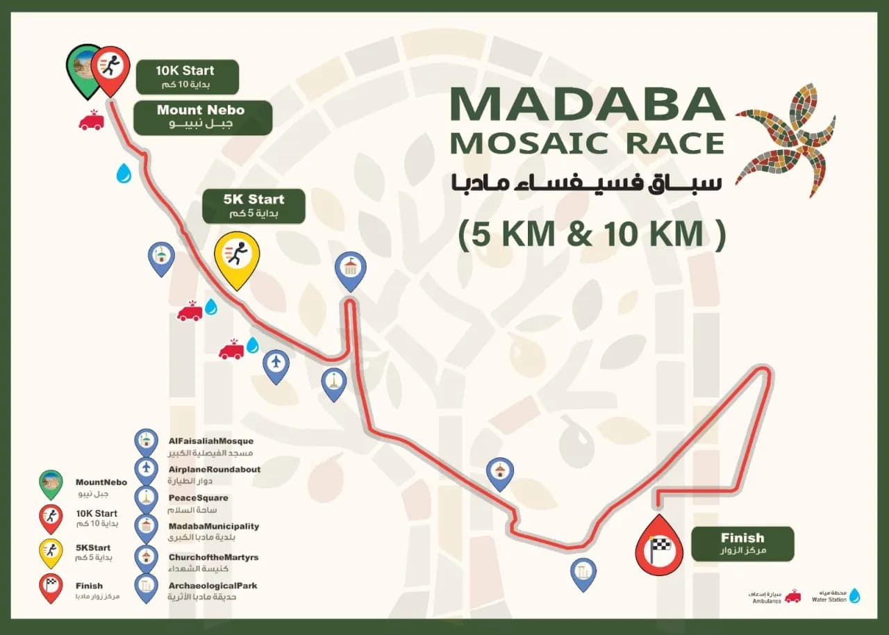 Madaba Mosaic Race Road Closures