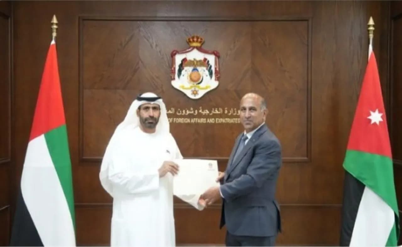 Jordan receives new Emirati ambassador credentials