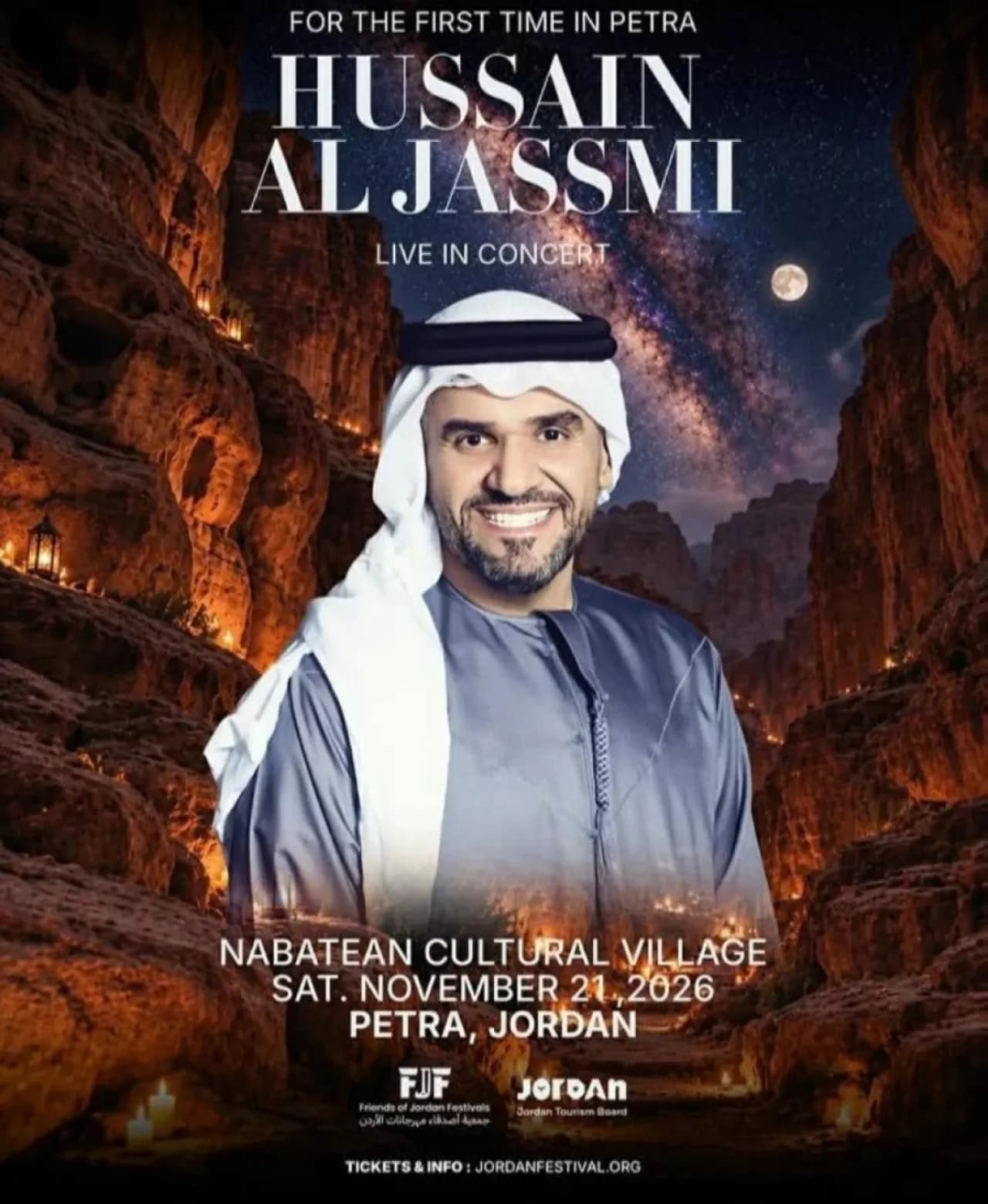 Hussein Al Jasmi to perform in Petra on November 21