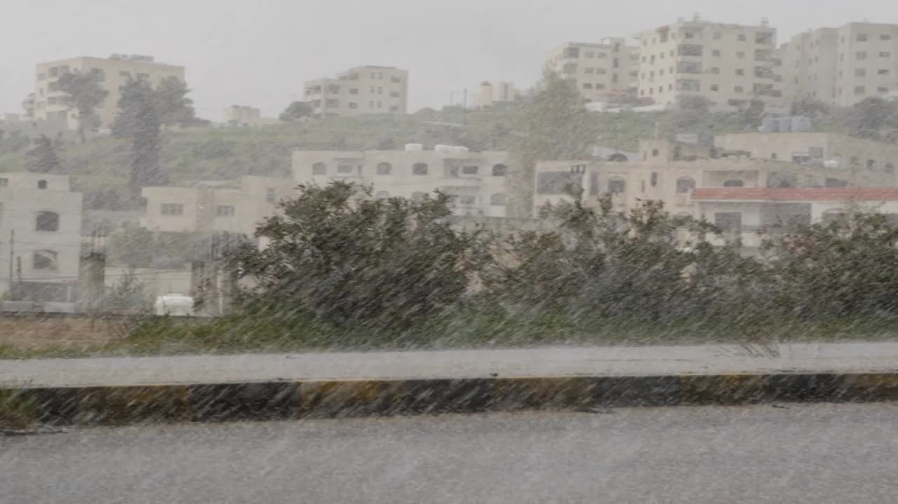 Jordan experiences light rain and cooler temperatures today