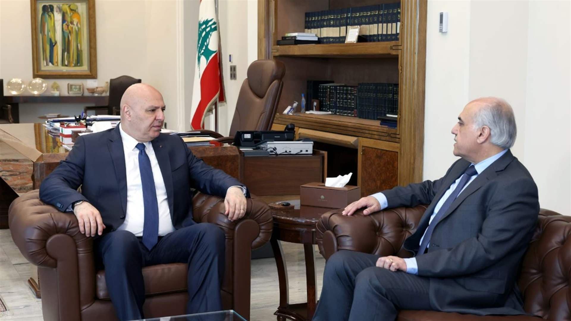 President Aoun reviews energy project at Qasmani Dam