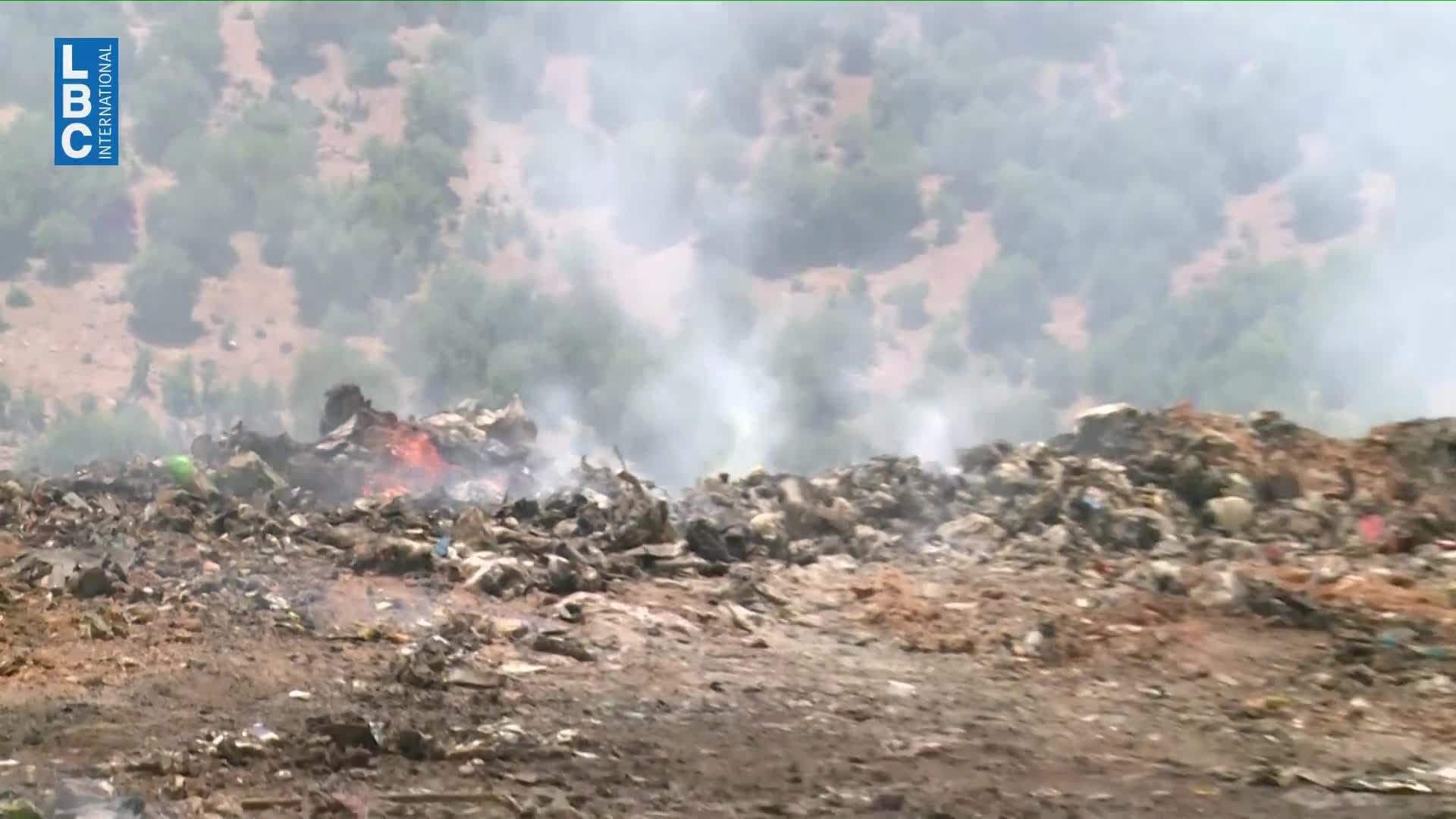حريق في مكب مجدل عنجر وتغطية من الـLBCI
