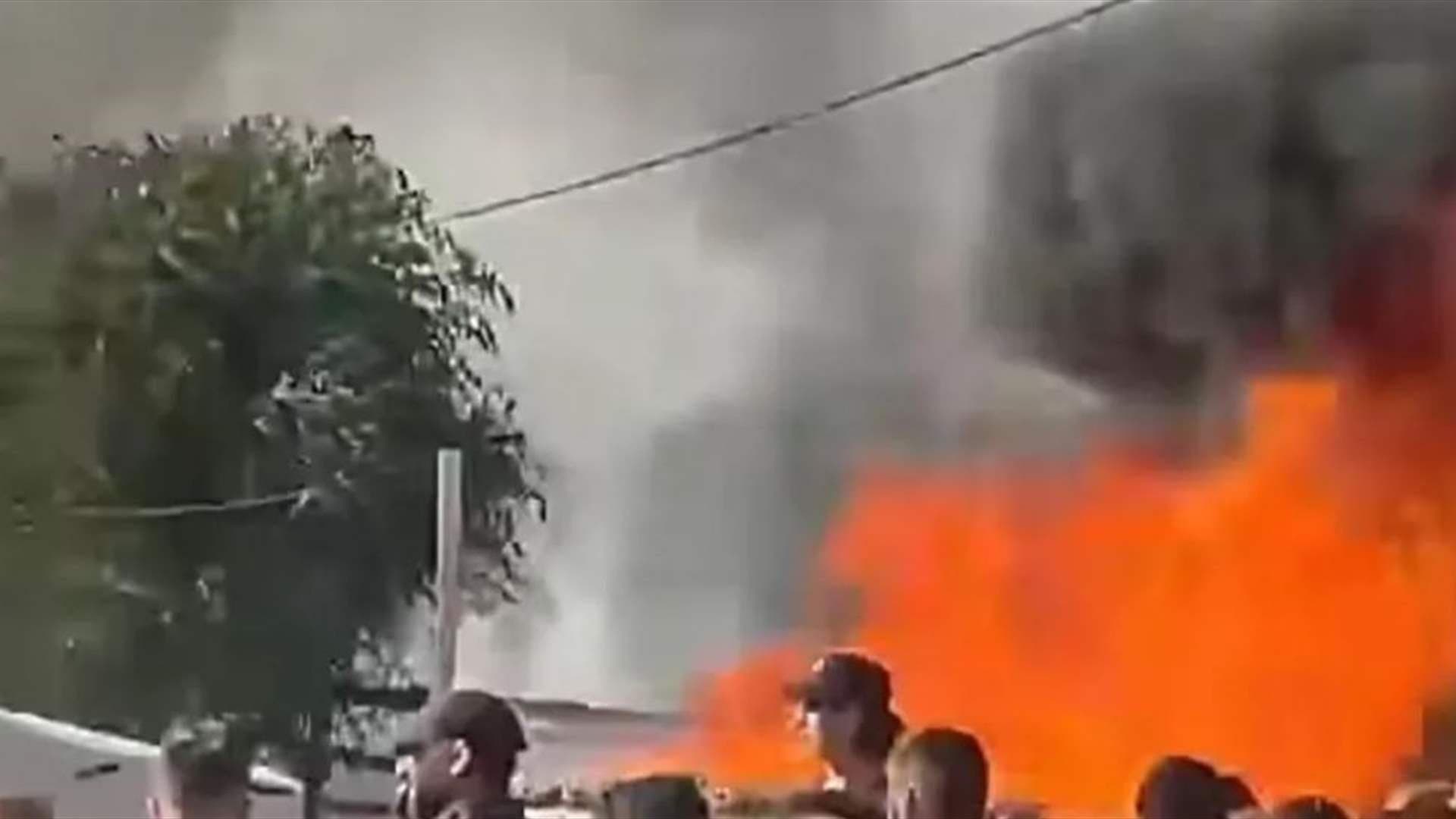 إصابة في حريق بمخيم نازحين سوريين