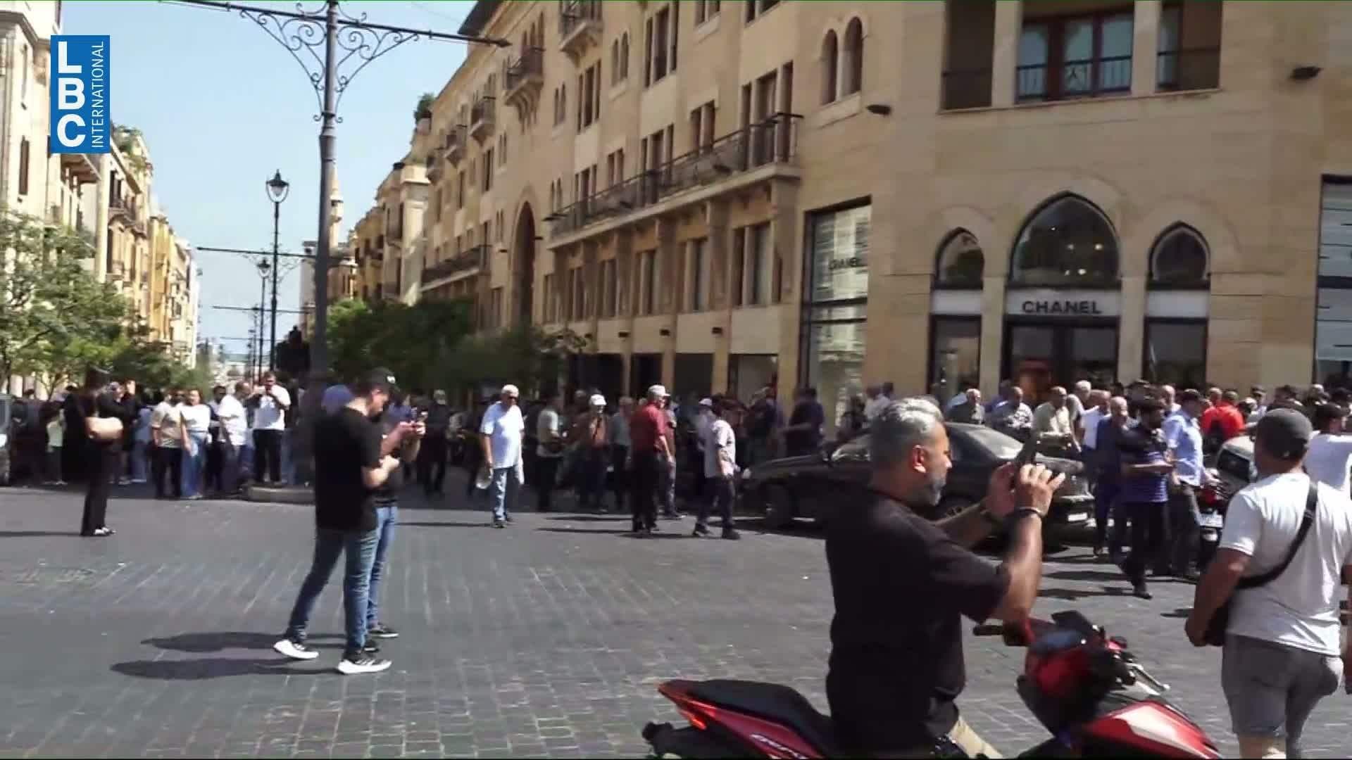 Ex-military and public workers protest at Parliament
