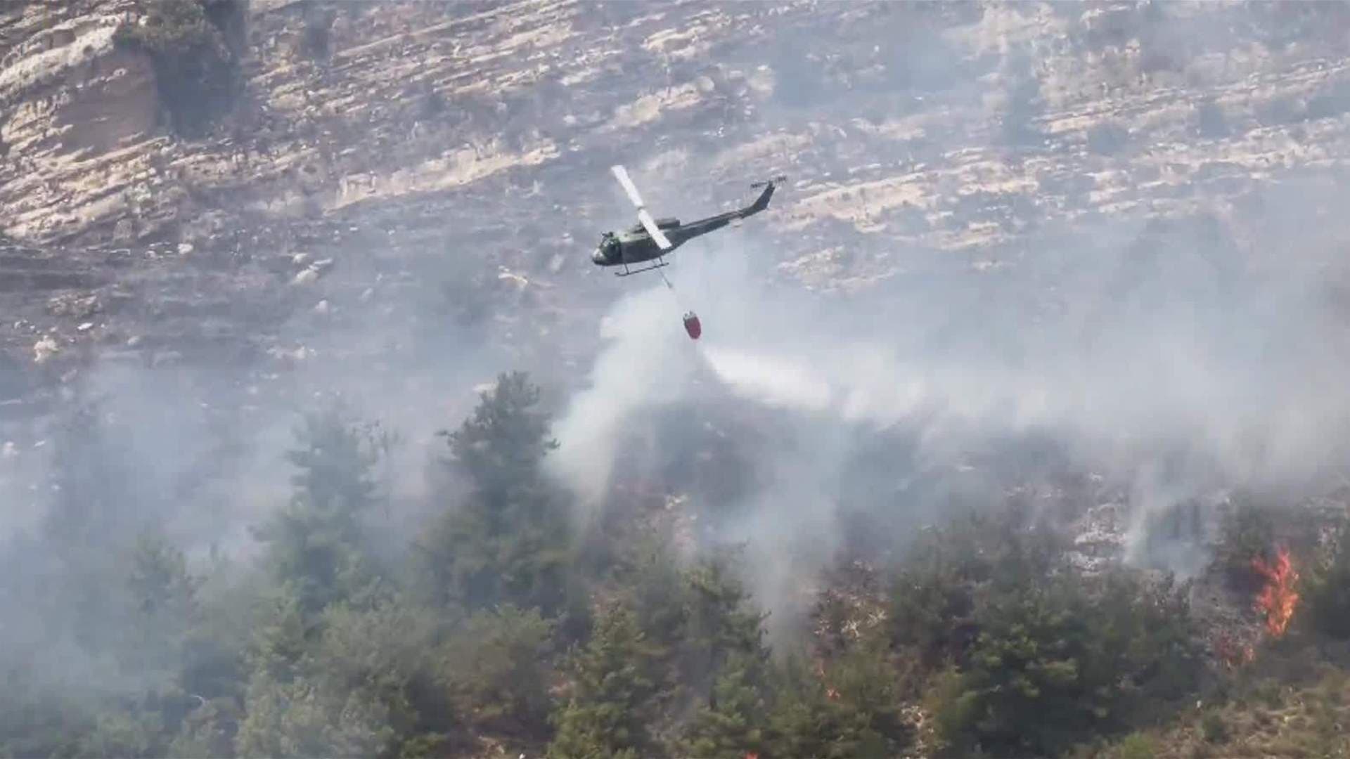 LBCI reports from Lebanese Army chopper