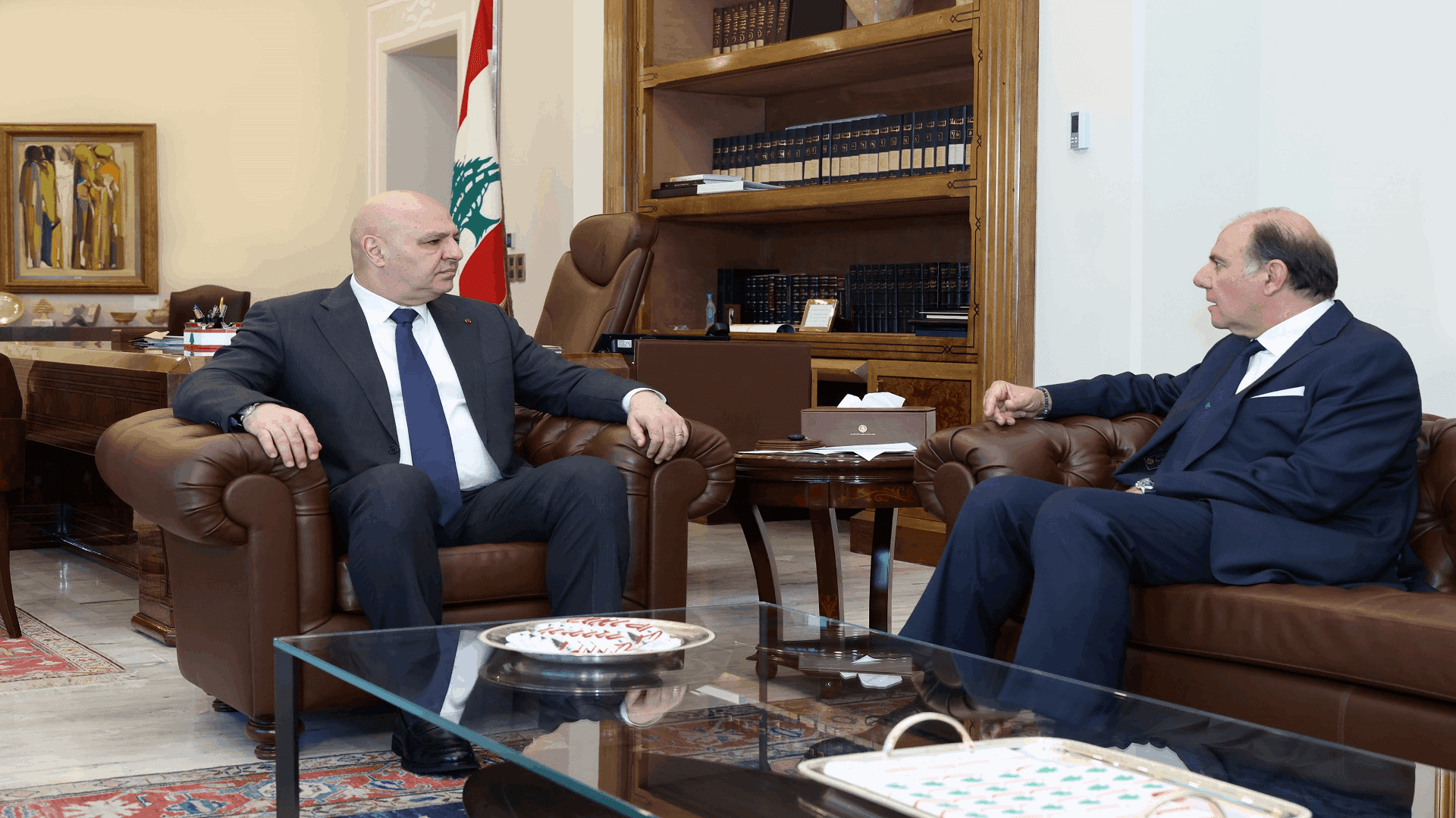 President Aoun Meets Banque Lebanon Governor