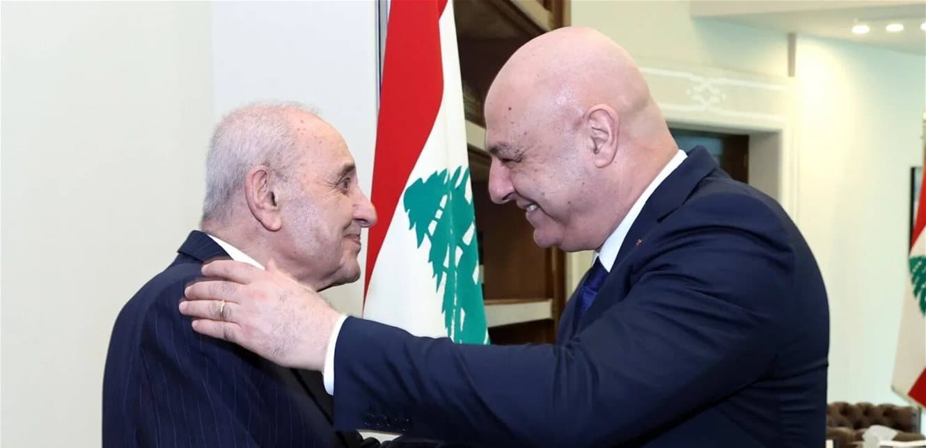 President Aoun praises Berri before Trump