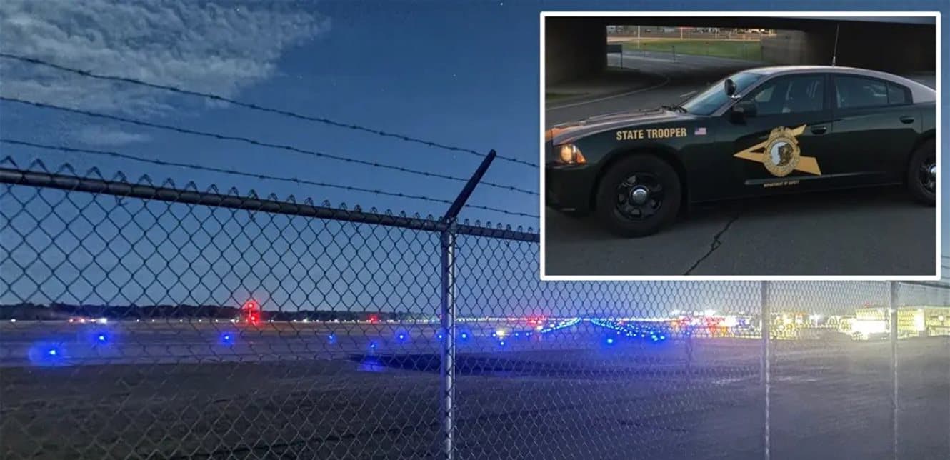 17-year-old storms airport plane