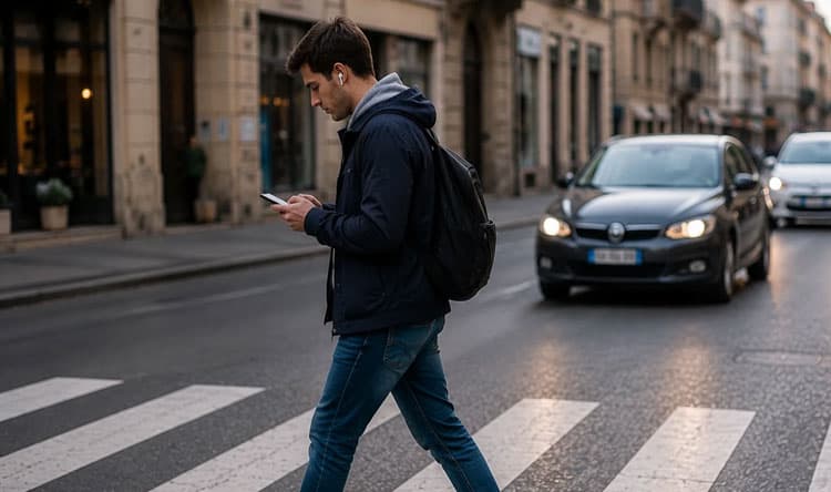 Italy fines distracted phone pedestrians