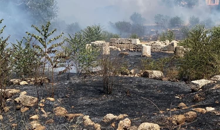 Fire at Baalbek archaeological site