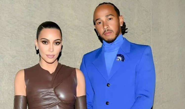 Hamilton shares romantic moments with Kim Kardashian