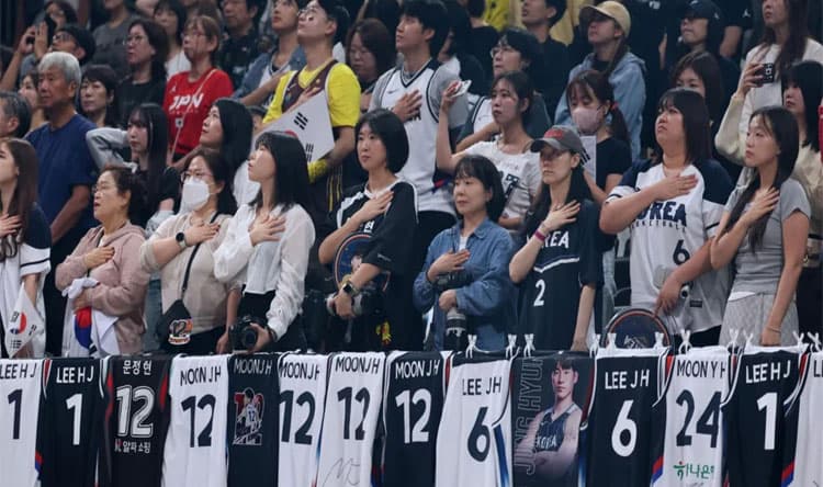 North Korea's anthem played at South Korea match