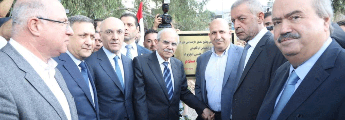 حفر الأساس لمركز الدفاع في النبطية
