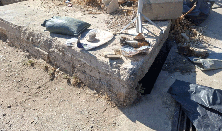 Remaining mortar shells in Zahle