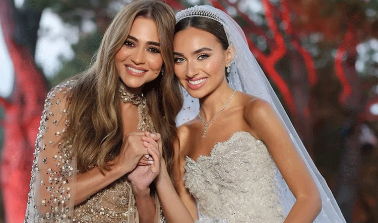 Elie Saab on Julia Boutros and Lana Nossoul at Samer Bou Saab's wedding
