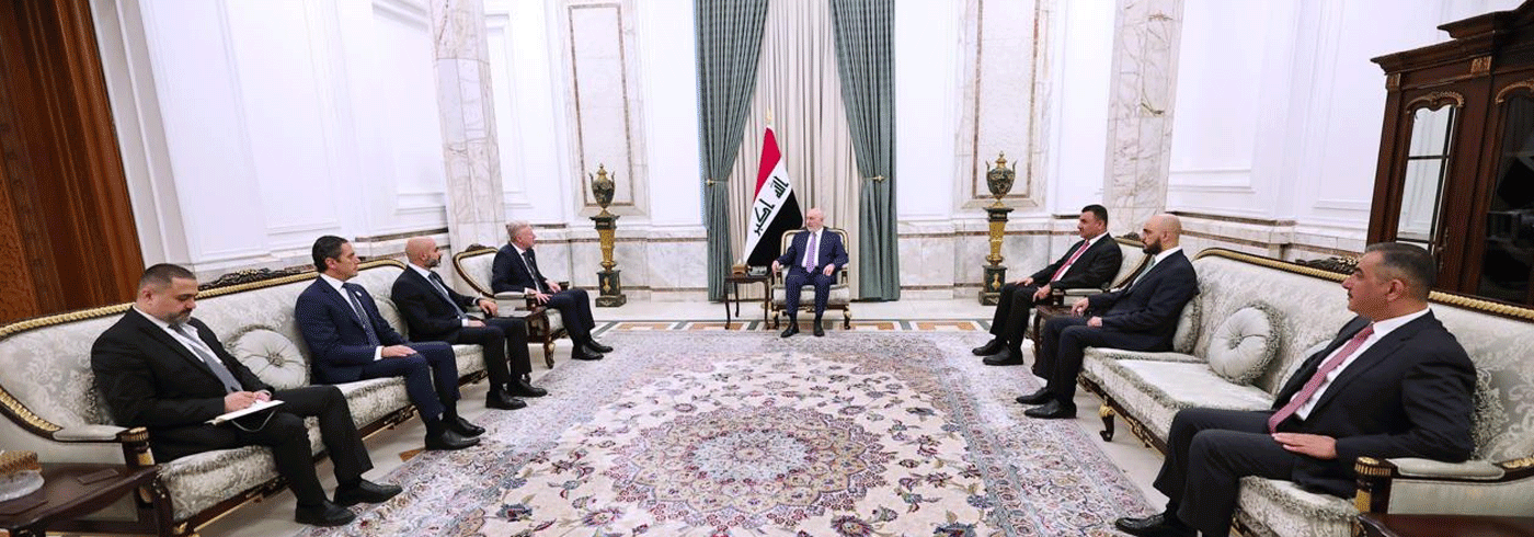 رجي يلتقي الرئيس العراقي لدعم الدولة وحوار حول أنبوب النفط