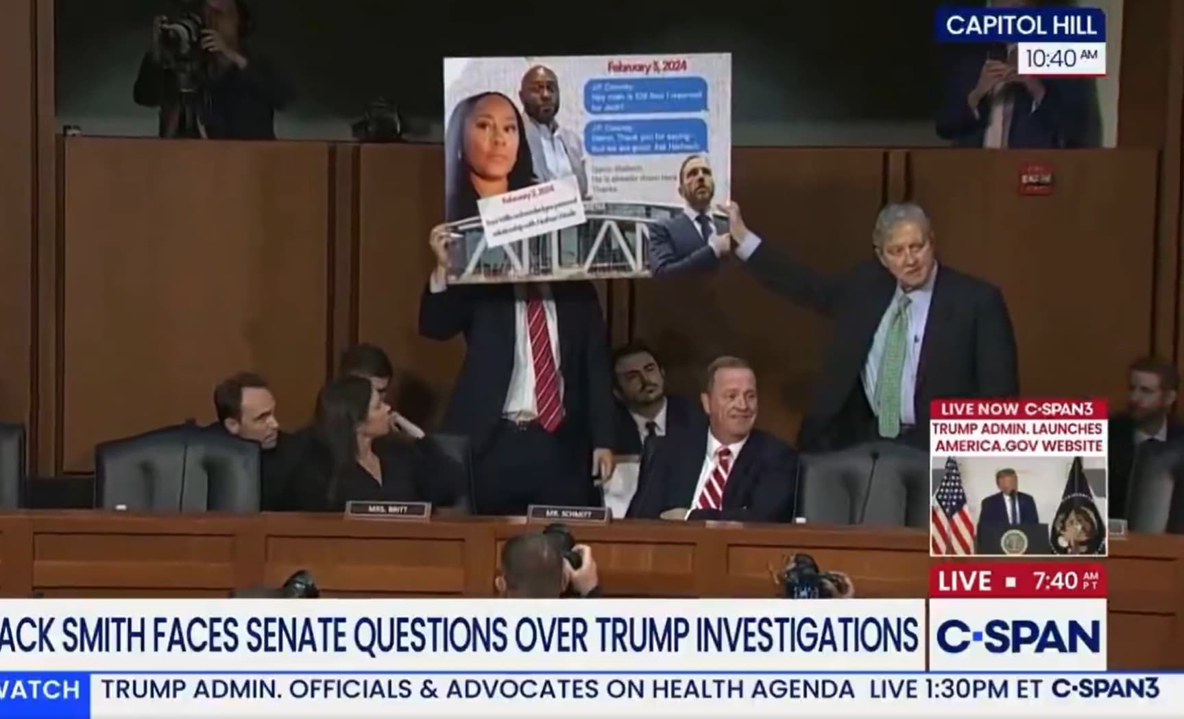 GOP Senator Faces Embarrassment at Hearing