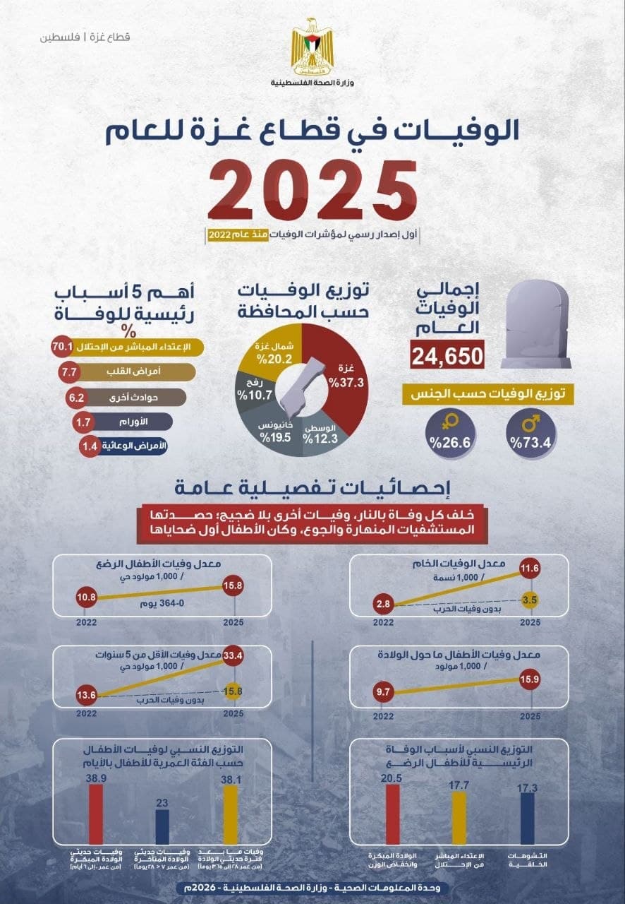 Health Gaza: Israeli strikes cause 70% of 2025 deaths