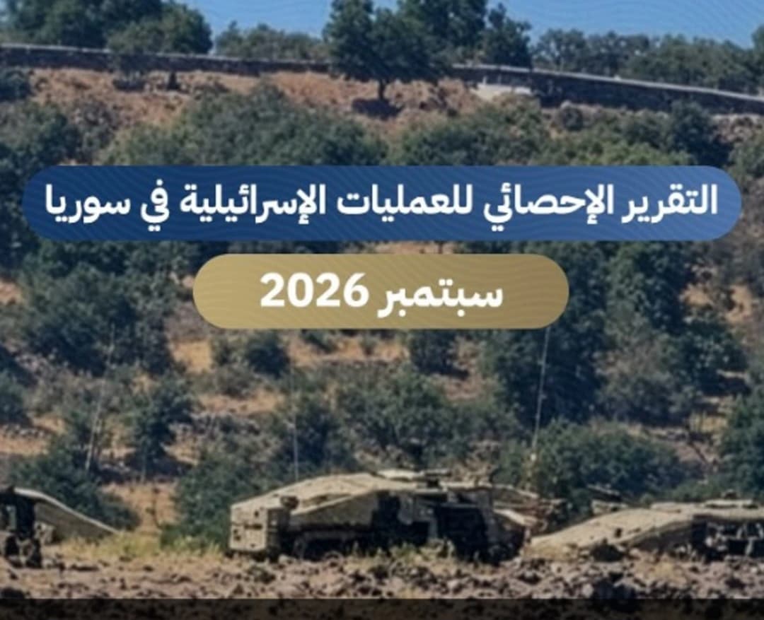 مركز سجل: 280 خرقاً إسرائيلياً في جنوب سوريا سبتمبر