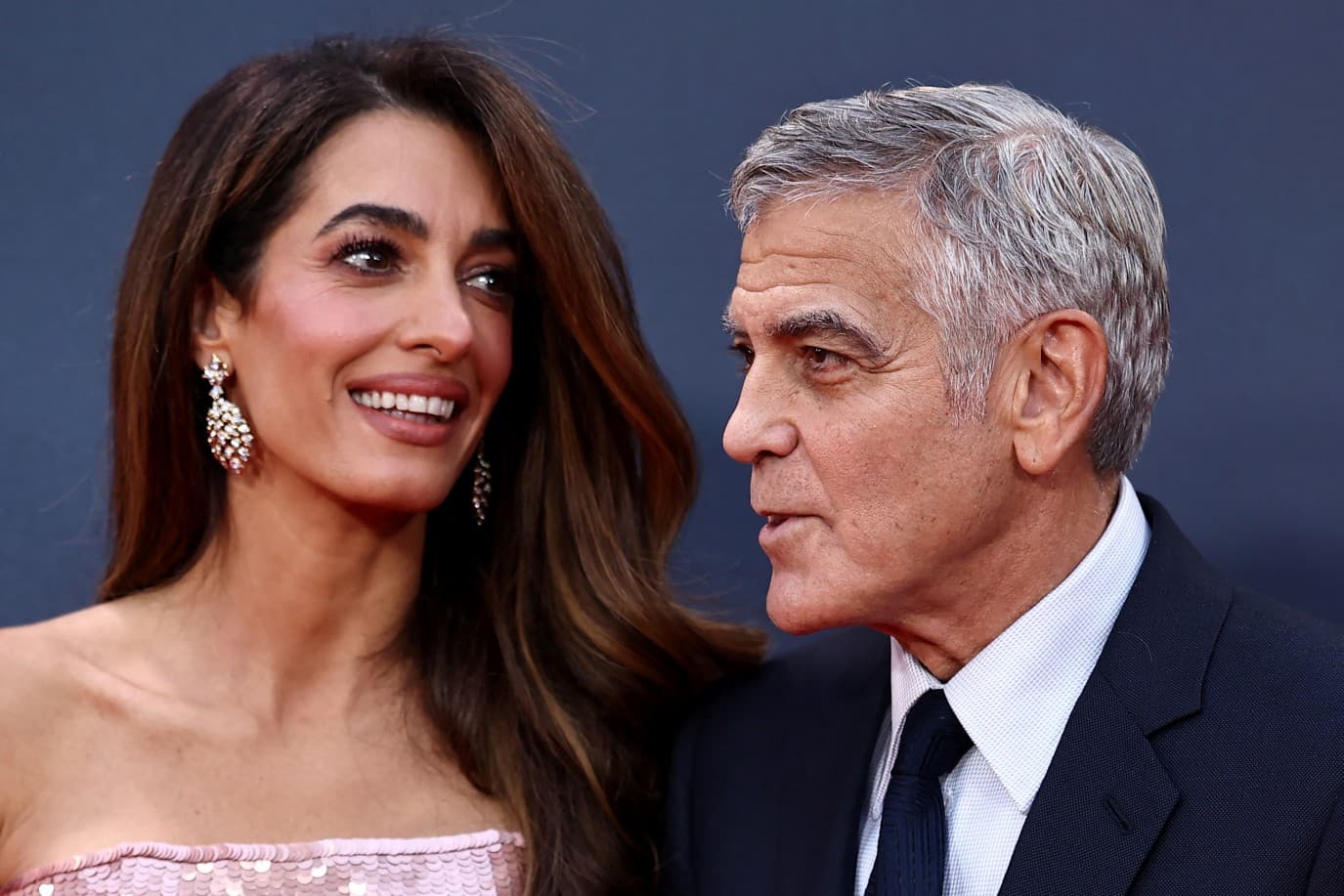 George and Amal Clooney Leave Fire-Affected Home