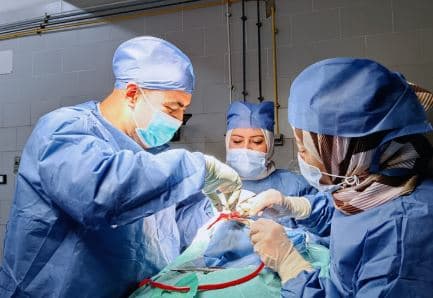 Child's brain bullet removal in Sohag