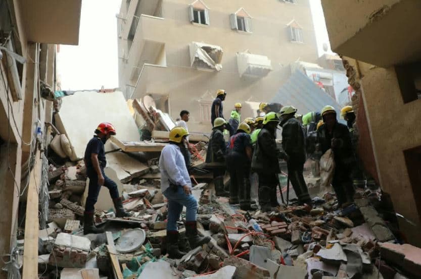Six bodies recovered after building collapse