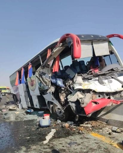 15 مصابا في حادث أتوبيس أعلى الطريق الإقليمي