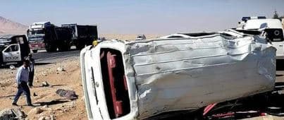Girl dies, 16 hurt in Minya microbus crash