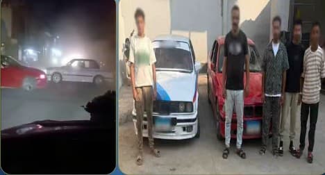 Suspects Perform Dangerous Car Stunt in Eastern Province