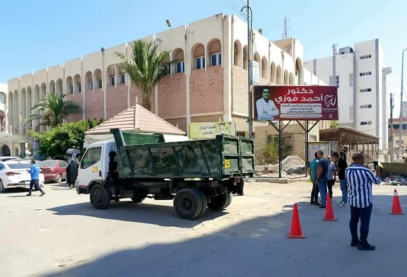 العمل التجريبي لنظام النظافة في العريش