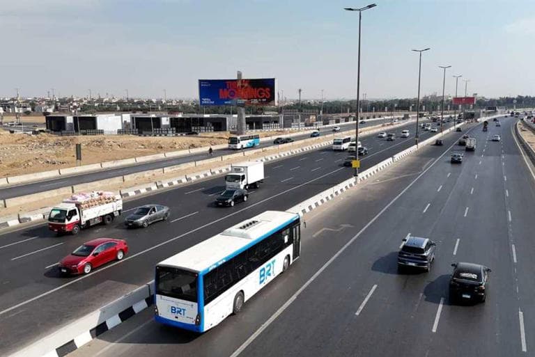 تعطل حركة الأتوبيس الترددي بسبب حادث على الطريق الدائري