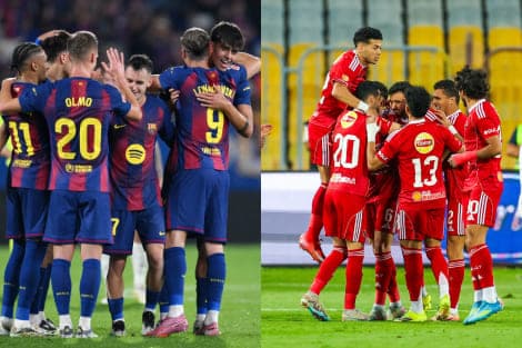 الأهلي يكشف عن مواجهة برشلونة في فيديو تاريخي