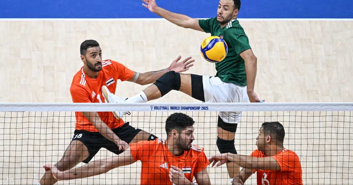 مصر تتأهل بعد فوزها على المغرب في أمم إفريقيا للطائرة