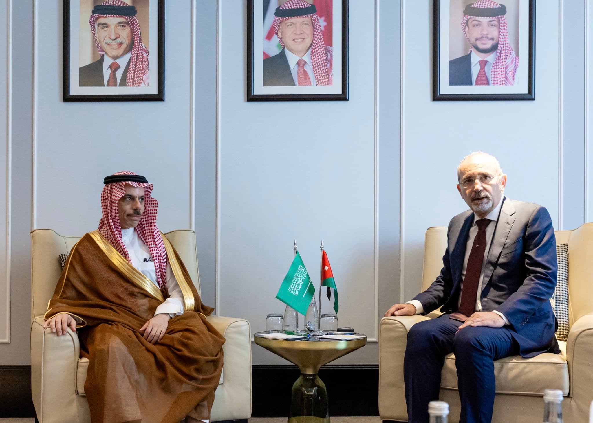 Prince Faisal and Al-Safadi talk regional ties