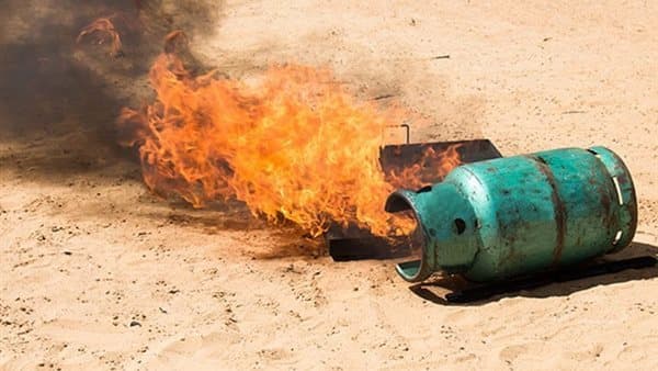 Gas cylinder explosion in Alexandria property