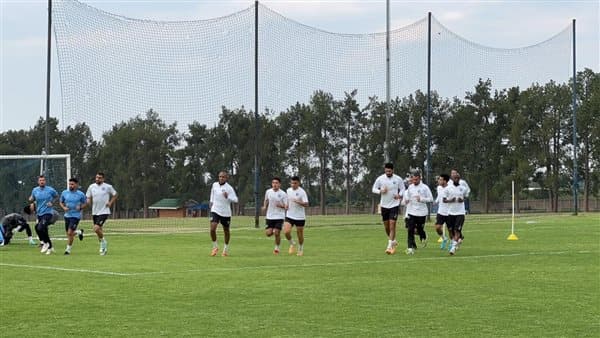 Pyramids conducts last training at Juba Stadium