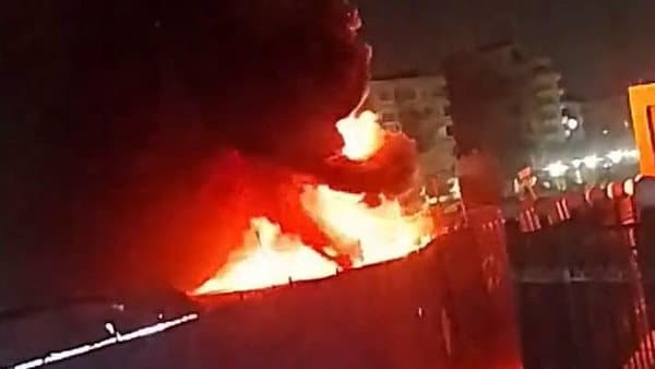 Fire at power plant near Nasser Metro site